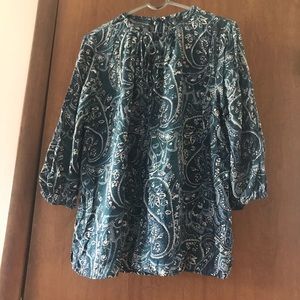 Falls Creek Paisley Blouse Size L